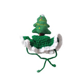 Christmas Tree Pet Head Cover Crocheted Hand-woven Cat Dog Hats Pets Products - WOMONA.COM