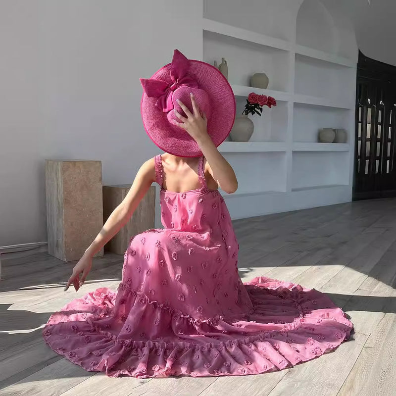 Three-dimensional Flower Swing Cake Dress - WOMONA.COM