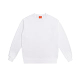 Pure Cotton Fleece-lined Solid Color Loose Round Neck Sweater