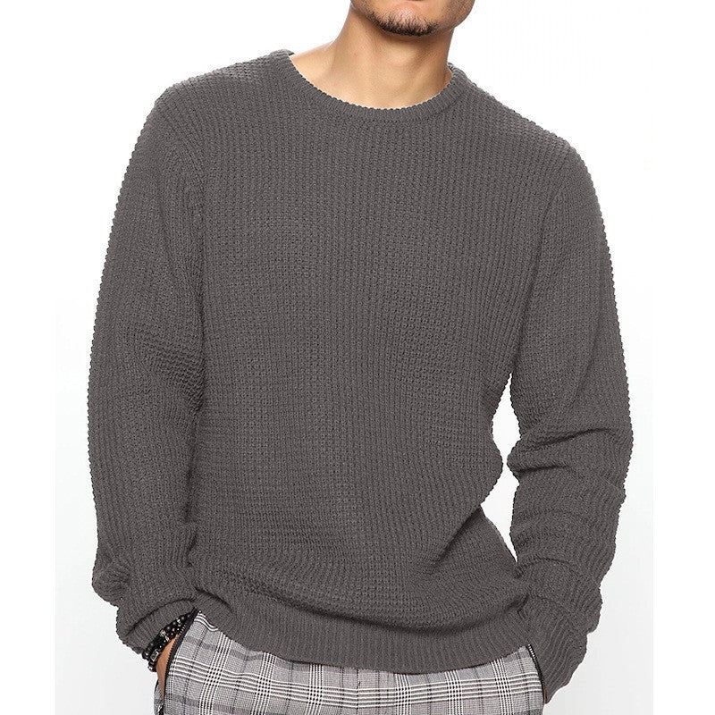 Long Sleeve Crew Neck Casual Men's Loose - WOMONA.COM