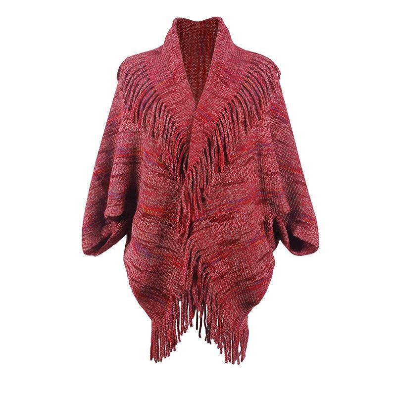Drizzling Colorful Striped Tassel Women's Shawl - WOMONA.COM