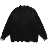 Irregular Raw Hem Sweater Men's And Women's Knitwear - WOMONA.COM