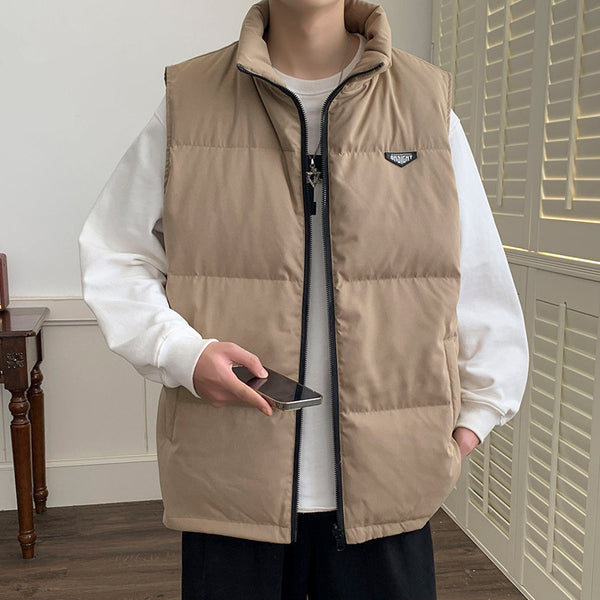 White Duck Down Vest Couple Wear On Both Sides - WOMONA.COM