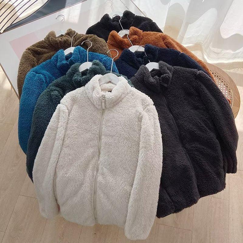 Men's Fleece Stand Collar Zip Jacket