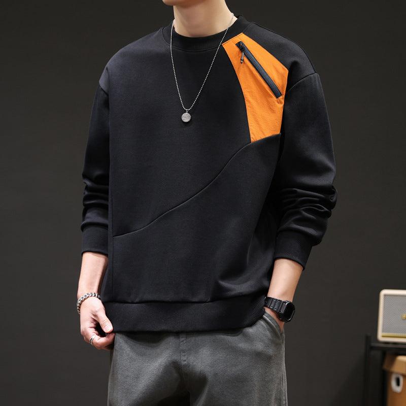 Round Neck Sweater Men's Spring Leisure Bottoming Shirt - WOMONA.COM
