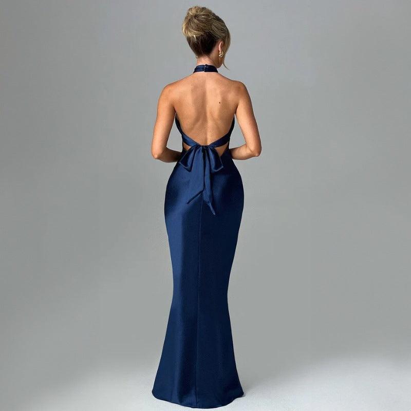 Sommermode Elegantes rückenfreies ärmelloses Kleid