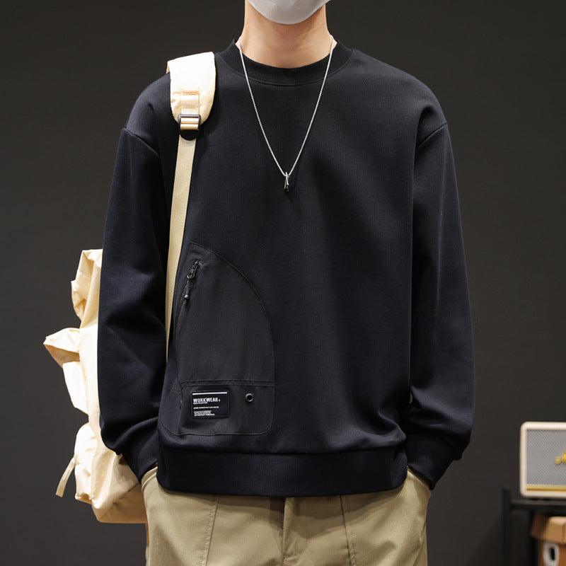 Round Neck Print Long Sleeves T-shirt Loose - WOMONA.COM