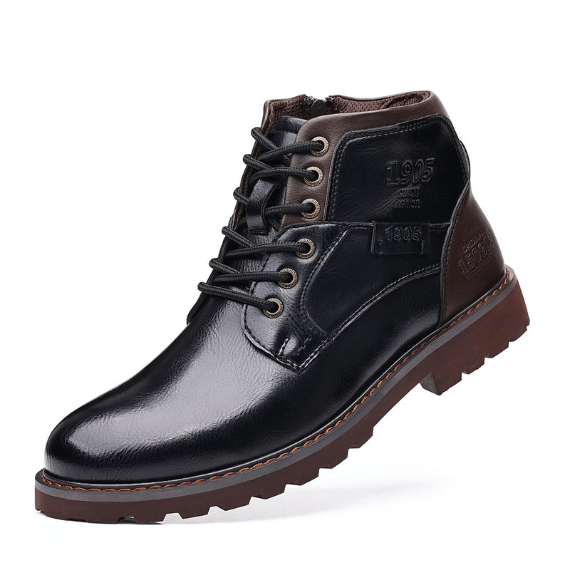 Men's Boots Motorcycle Boots Mid-calf - WOMONA.COM