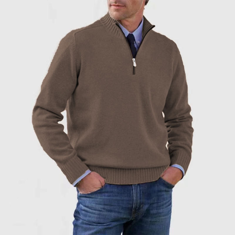 Men's Plus Size Knitwear Zipper - WOMONA.COM