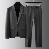 Spring And Autumn Suit Men's Slim Fit Casual - WOMONA.COM