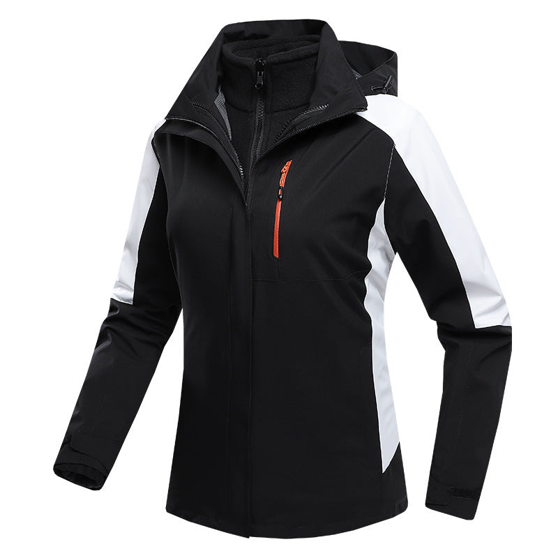 Three-in-one Waterproof Fleece-lined Thick Jacket - WOMONA.COM