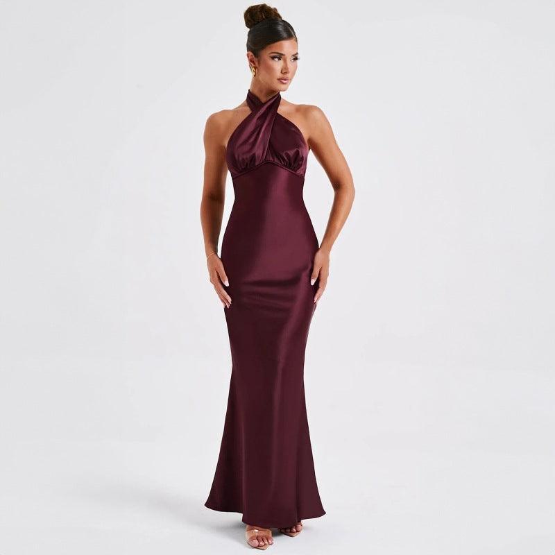 Sommermode Elegantes rückenfreies ärmelloses Kleid