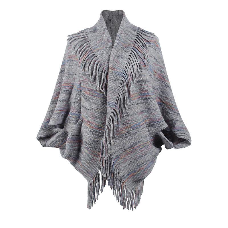 Drizzling Colorful Striped Tassel Women's Shawl - WOMONA.COM