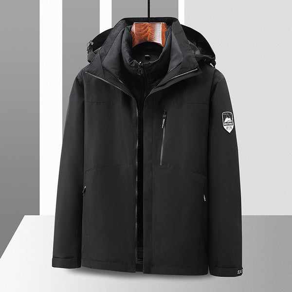 Down Liner Removable Waterproof Jacket - WOMONA.COM