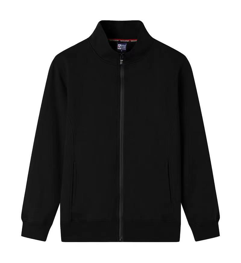 Cotton Stand Collar Terry Sweater Thin Long Sleeve Casual Cardigan Coat - WOMONA.COM