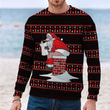 Men's Casual 3D Digital Christmas Printed Sweater - WOMONA.COM