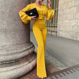 Women's Fashion Shirt Slim Fit High Waist Two-piece Suit - WOMONA.COM