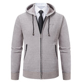 Men's Solid Color Sweater Cardigan Knitted Coat - WOMONA.COM