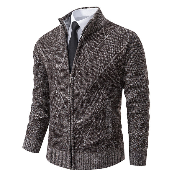 Men's Casual Slim-fit Stand Collar Sweater - WOMONA.COM