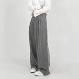 Casual Men's Suit Pants Draping Effect Straight-through Loose Wide-leg Pants