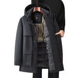 Down Jacket Men's Simple Casual Mid-length - WOMONA.COM