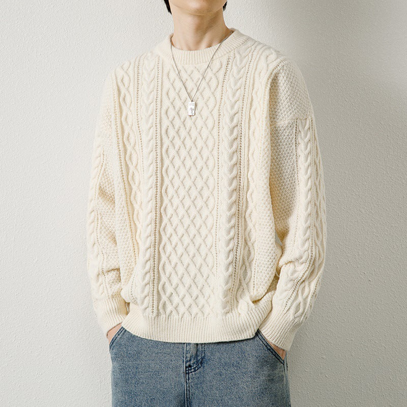 Round Neck  Men's Knitted Sweater