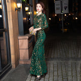 Heavy Industry Temperament Banquet Sequined Dress - WOMONA.COM