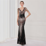 Women's Fashion Elegant Sequins Fishtail Formal Dress - WOMONA.COM