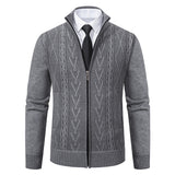 Men's Casual Stand Collar Sweater - WOMONA.COM