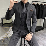 Spring And Autumn Suit Men's Slim Fit Casual - WOMONA.COM