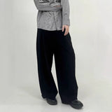 Casual Men's Suit Pants Draping Effect Straight-through Loose Wide-leg Pants
