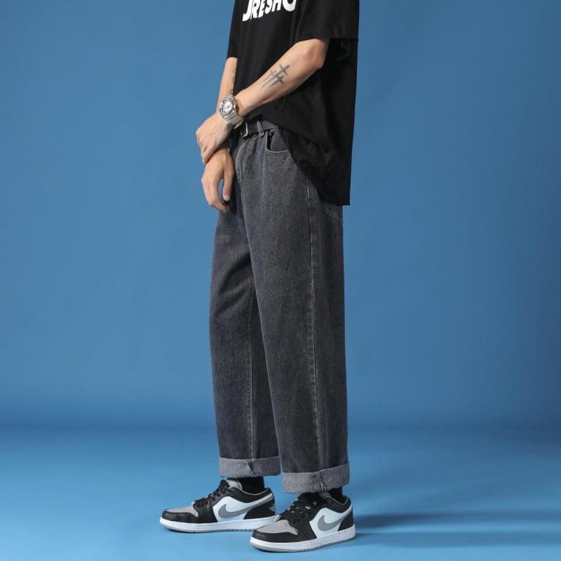 Jeans Men's Baggy Straight Trousers - WOMONA.COM