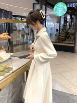 Long Sleeve Fleece-lined Warm Mid-length Dress For Women - WOMONA.COM