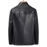 Lapel Ecological Real Leather Clothes Coat Leather Jacket Men - WOMONA.COM