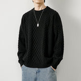 Round Neck  Men's Knitted Sweater - WOMONA.COM