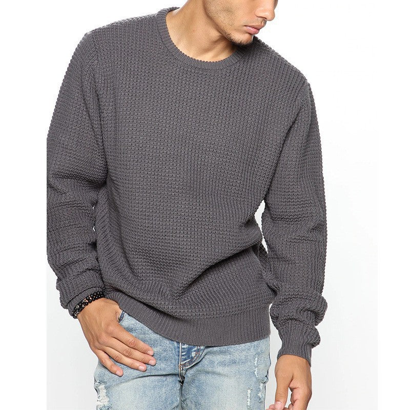 Long Sleeve Crew Neck Casual Men's Loose - WOMONA.COM