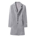 New Solid Color Fashion Brand Slim Woolen Coat - WOMONA.COM