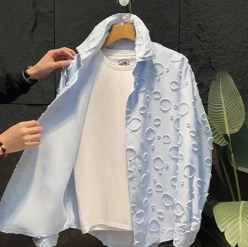 Street Hip-hop Casual All-match Retro Fashion Shirt Men's - WOMONA.COM