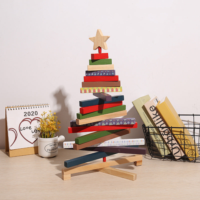 Christmas Building Blocks Decorations Desktop - WOMONA.COM