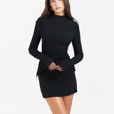 Hot Girl Polyester Hip Skirt Elegant Slim-fit Long Sleeve - WOMONA.COM