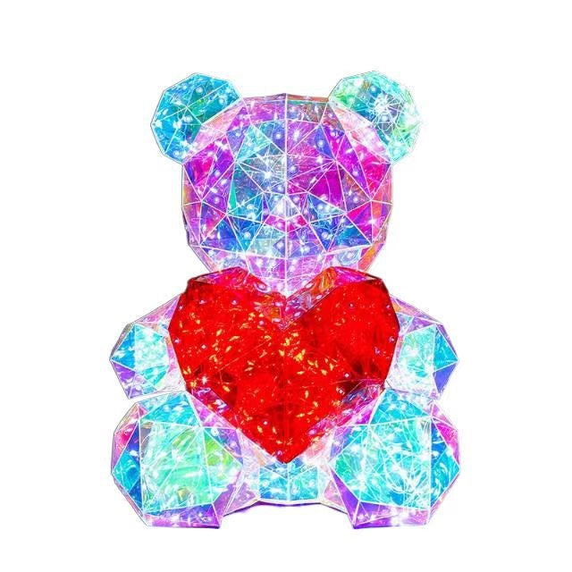 Colorful Luminous Bear Gift Birthday Gift Decoration - WOMONA.COM