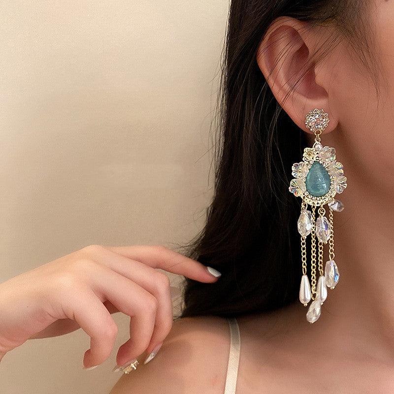 Women's Light Blue Vintage Earrings