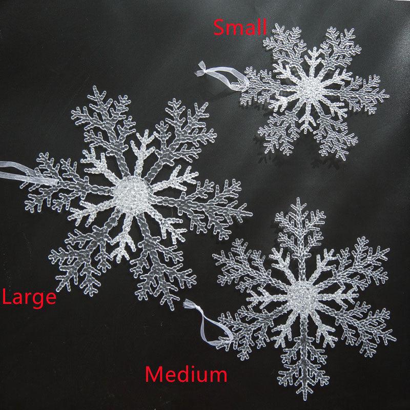 Acrylic Transparent Snowflake Christmas Tree Decoration - WOMONA.COM