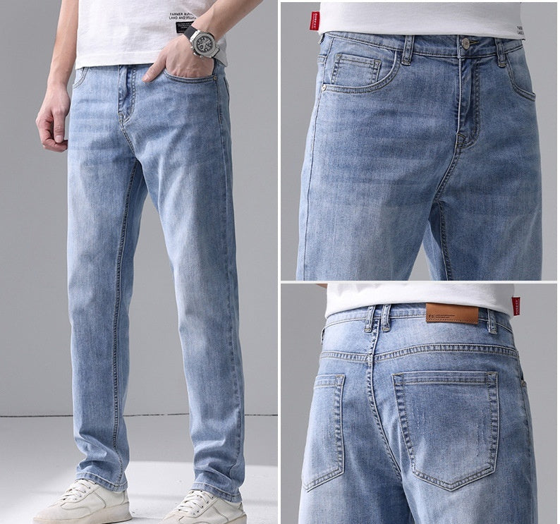 Men's Jeans Straight Fashion Slim Fit - WOMONA.COM