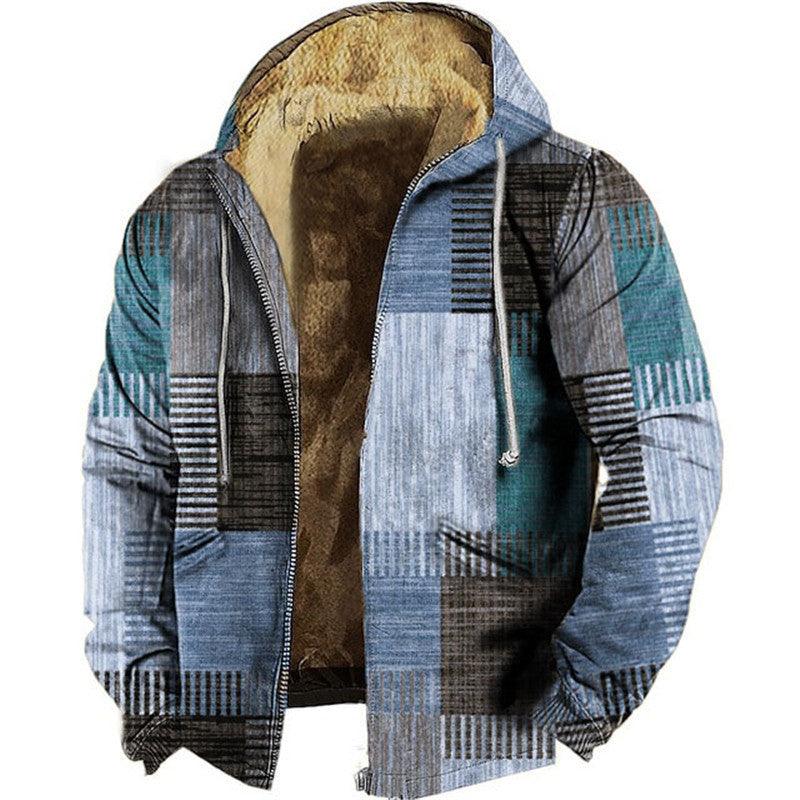 Ethnic Style 3D Printing Casual Youth Trend Hooded Zipper Sweatshirt - WOMONA.COM