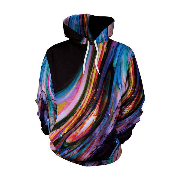 Digital Printing Hooded Polyester Sweater Pullover Plus Size - WOMONA.COM