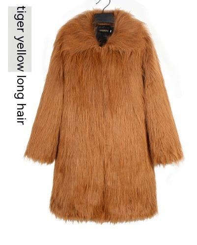 Men's Overcoat Faux Fur Coat Long Trench Coat - WOMONA.COM