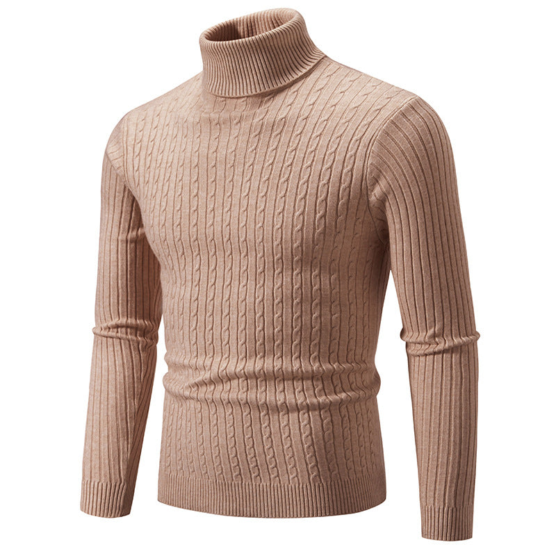 Pullover High Collar Casual Sweater Men - WOMONA.COM