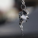 Six Winged Angel Pendant Necklace Sweaters For Men And Women - WOMONA.COM