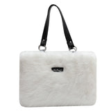 Winter Plush Bags Women Flowers Shoulder Bag Handbag - WOMONA.COM